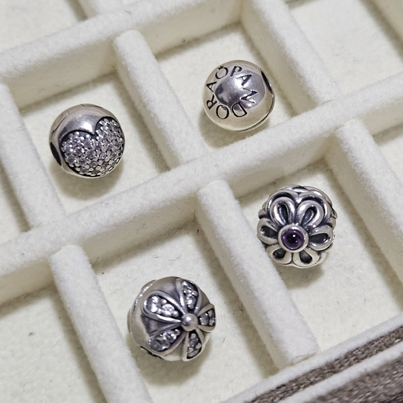 Pandora Retired Sterling Silver Clip Charms! Each Set Sold Separately ✨️ - Picture 8 of 8